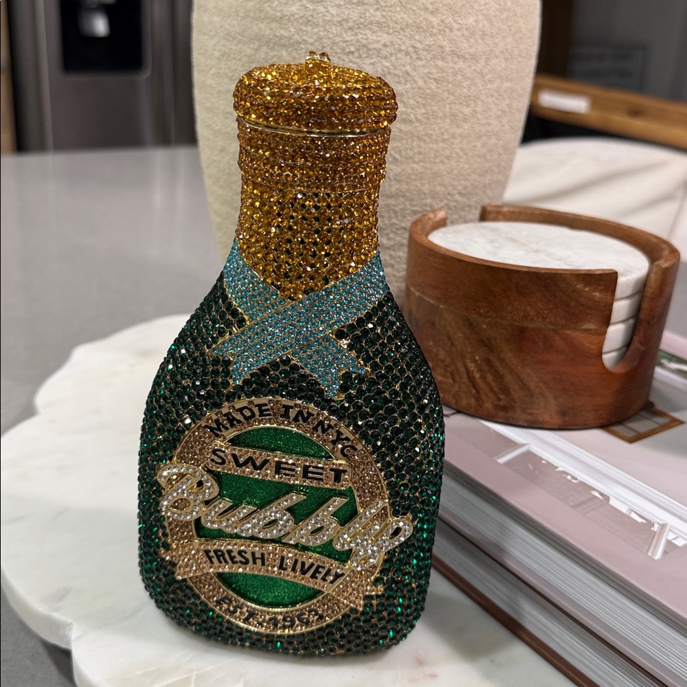 Champagne bottle clutch